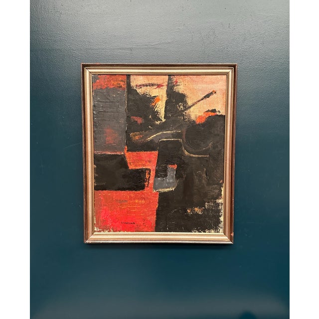 Original Swedish Oil on Canvas – “Transformation” by Gösta Wallmark – Vintage & Framed – 72 × 61 cm (28.3" × 24") A...