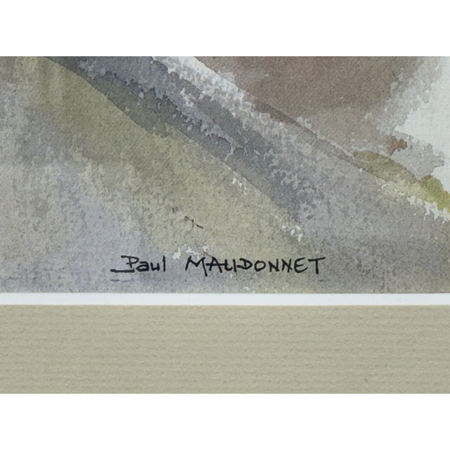 Paul Maldonnet “Sisteron - La Citadelle” Framed Watercolor Painting For Sale - Image 11 of 12