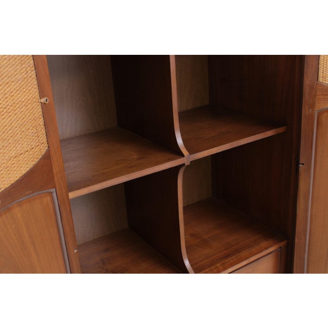 Wood Lane Walnut Mid Century Modern Gentlemens Chest Armoire For Sale - Image 7 of 18