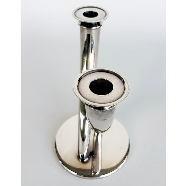 Metal 1950s Gio Ponti "Cornucopia" Candelabra for Christophle France, Signed For Sale - Image 7 of 9