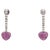 Gemstone 1.71 cts Natural pink sapphire and 0.96 cts diamond earring in 18k gold For Sale - Image 7 of 18