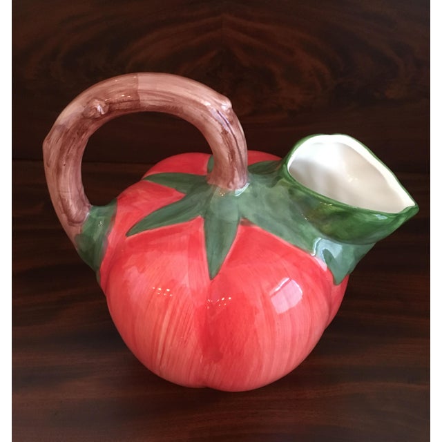 Vintage Tomato Shaped Ceramic Pitcher Chairish