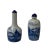 2020s 2 X Chinese Porcelain Snuff Bottle Blue White Scenery Graphic For Sale - Image 5 of 5