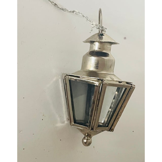 Antique Metal Lantern Christmas Ornament For Sale - Image 4 of 4
