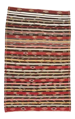 Mid 20th Century Striped Vintage Kilim Rug
