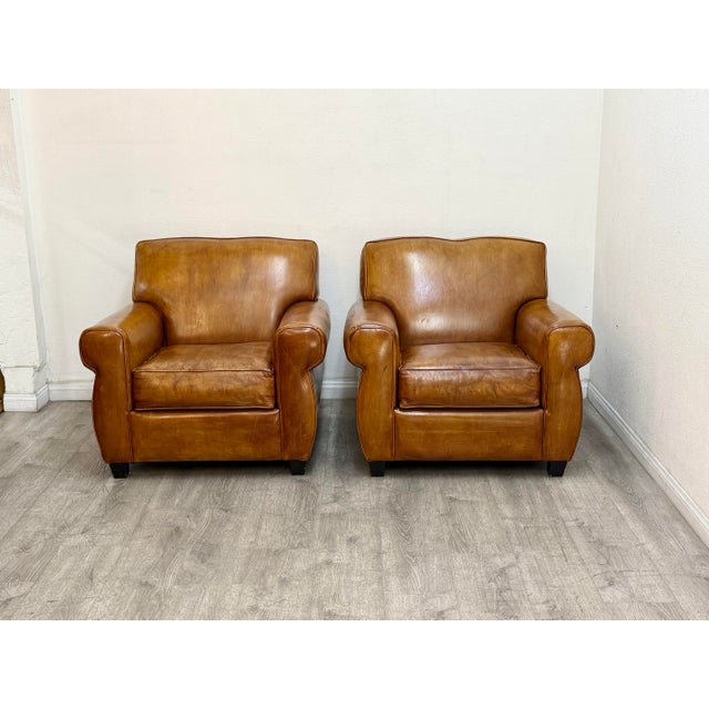Pair of Leather Chairs For Sale - Image 11 of 11