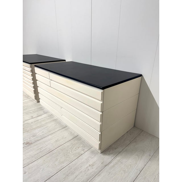 Black Chests of Drawers Mod. Sammarkand by Vico Magistretti for Poggi, 1969, Set of 2 For Sale - Image 8 of 14