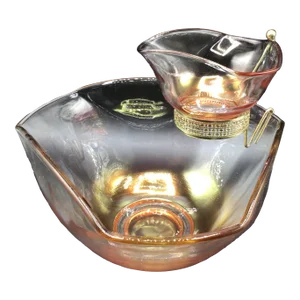 Vintage Indiana Glass Company Iridescent Chip and Dip Bowl - Set of 3