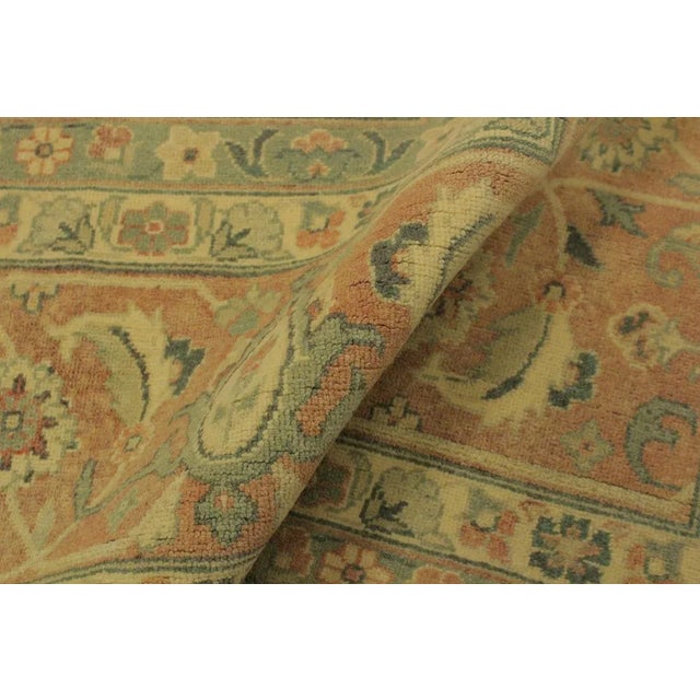 1990s 1990s Boho Chic Kafkaz Ivory/Peach Wool Rug -9'11 X 13'9 For Sale - Image 5 of 8