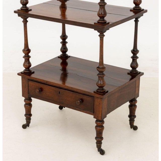 Victorian Rosewood Three-Tier Whatnot For Sale - Image 9 of 12