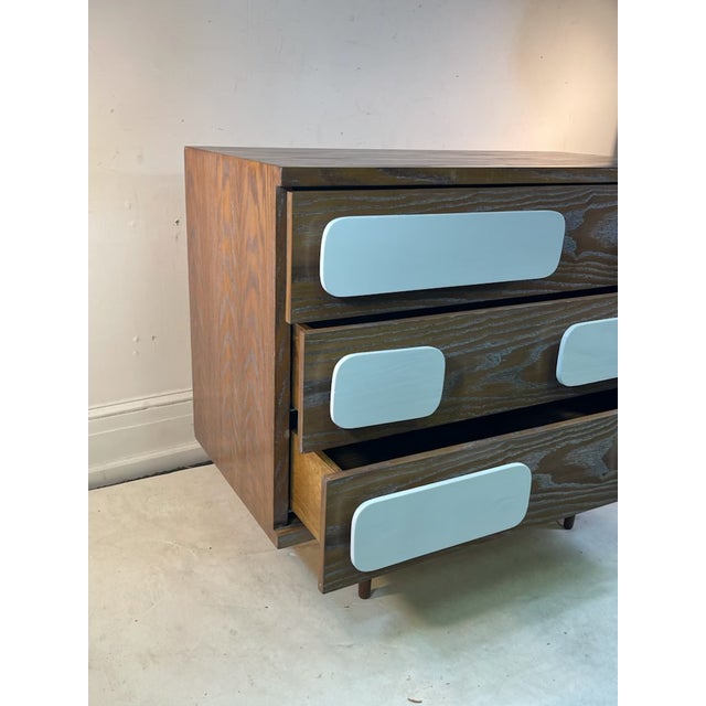 Gio Ponti Modernist White & Cerused Oak Cabinets - a Pair For Sale - Image 4 of 12