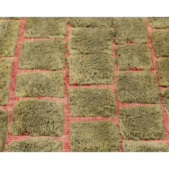 Textile Oversize Hand-Knotted Moroccan Wool Rug | 11'2" X 7'6" | One of a Kind For Sale - Image 7 of 9