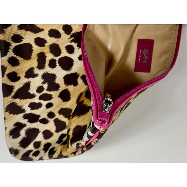 1998 Vintage Leggiadro Leopard With Pink Zipper Pouch or Bag For Sale In Monterey, CA - Image 6 of 8