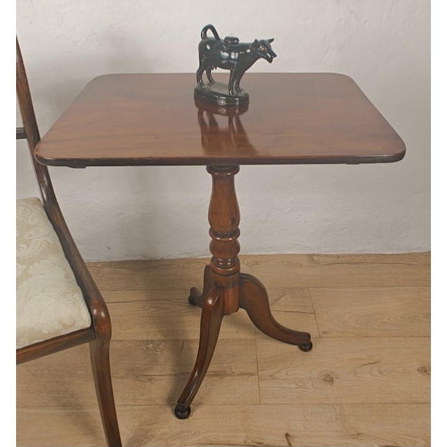 Victorian Tilt Top Table Tripod Rectangular Mahogany, 1890 For Sale - Image 13 of 13