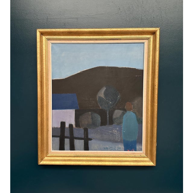 Knud Horup, Landscape, 1960s, Oil Painting on Canvas, Framed For Sale - Image 11 of 11
