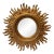 Vintage Gold Sunburst Wall Mirror; Hollywood Regency Style For Sale