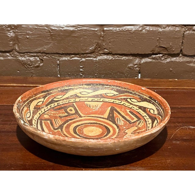 Ceramic Antique Pre-Columbian Gran Nicoya Polychrome Terracotta Bowl Restored For Sale - Image 7 of 9