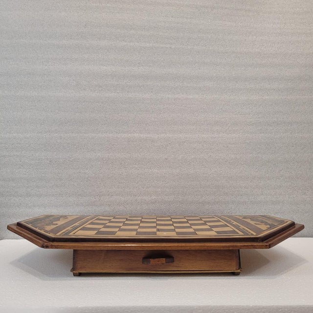 Brown Arts & Crafts Chess Game in Carved Wood, England, 1890s For Sale - Image 8 of 18