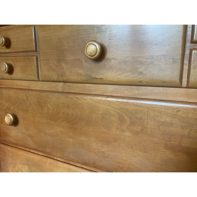 1950s Virginia Maple Wood Dresser For Sale In Chicago - Image 6 of 11