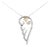 10K Yellow Gold over .925 Sterling Silver 1/4 Cttw Diamond Angel Wing 18" Pendant Necklace For Sale
