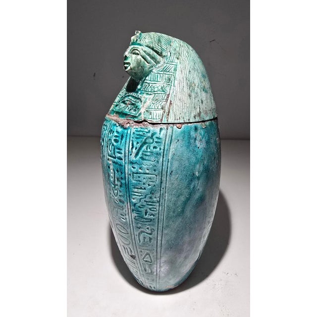 19th Century Egyptian Canopic Jar, 1860 For Sale - Image 7 of 18