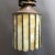 Brass Pair of Arts & Crafts Stain Glass and Brass Pendant Lights For Sale - Image 8 of 9