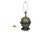 A turn of the century traditional style converted kerosene table lamp. The round ceramic vase in a deep green is decorated...