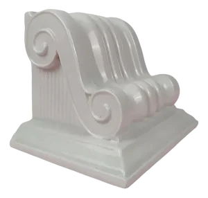 Post-Modern Ceramic Shelf in the shape of a Half Greek Ionic Capital, Italy, 1970s