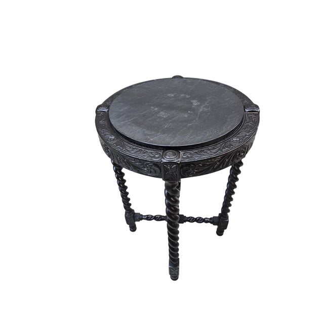 Gothic Antique Jacobean Revival Barley Twist Occasional Table For Sale - Image 3 of 7