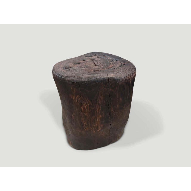 "A century old teak root hand carved into a sculptural usable shape to produce a side table, whilst respecting the natural...