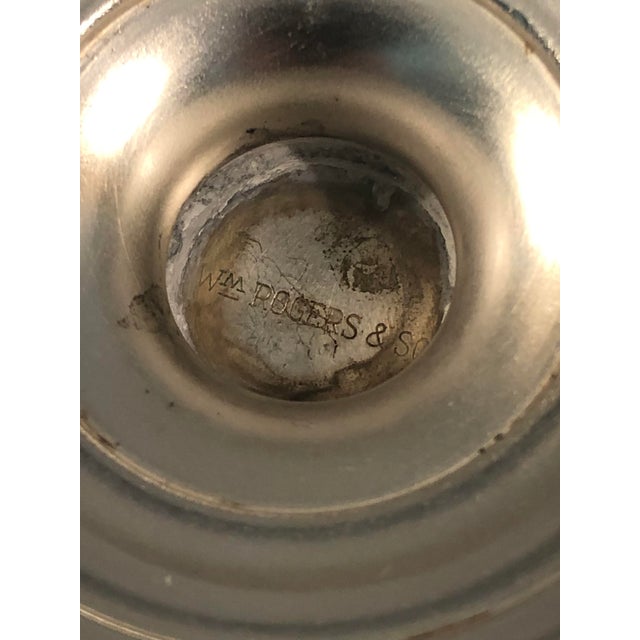 1940s 1940s Wm Rogers Silverplate Brandy Snifters - A Pair For Sale - Image 5 of 9