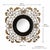 Hollywood Regency Artmax Ornate Dark Brown & Gold Scrollwork Wall Mirror – 39" Square For Sale - Image 3 of 4