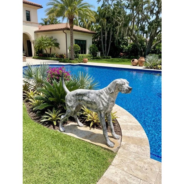 Cast Iron Pointer Dog Sculpture For Sale - Image 10 of 11