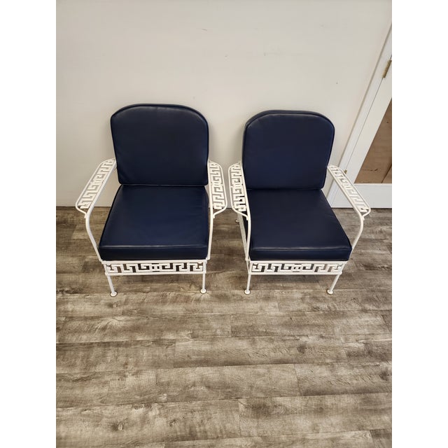 Brown Jordan Vintage Faux Bamboo Cast Aluminum Lounge Chairs - A Pair For Sale - Image 4 of 12