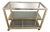 Vintage Storage Unit in Gold-Plated Metal and Glass by Pierre Vandel, 1970s For Sale