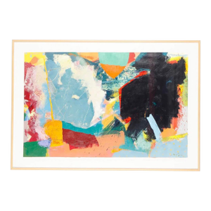 Late 20th Century Michael Madigan Acrylic Abstract Painting, Framed