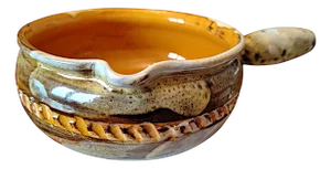 Vallauris Ceramic Fondue Pot by F. Bongioanni, 1960s