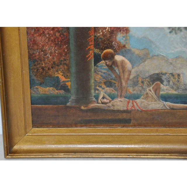 "Daybreak" Original 20th Century Oil Painting After Parrish For Sale - Image 4 of 8