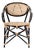 Matthew Izzo Home Quay Black Bamboo and Rattan Café Chair For Sale