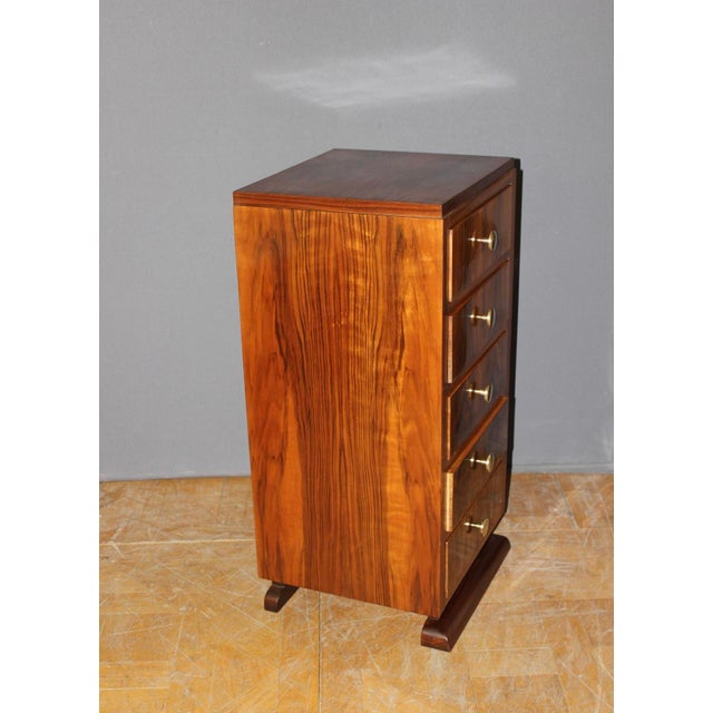 Vintage Art Deco Walnut Chest of Drawers, 1940 For Sale - Image 6 of 11