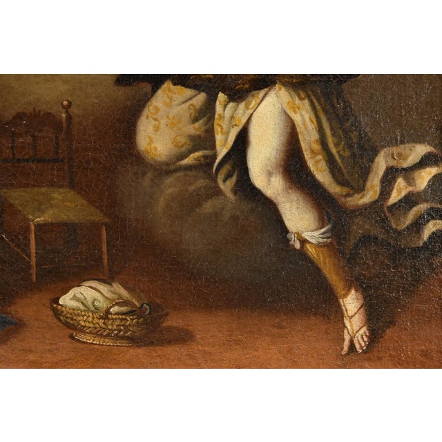 Scuola Toscana, Annunciation, 1650, Oil on Canvas, Framed For Sale - Image 10 of 16