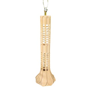 1970s Gabriella Crespi Style Rattan Floor Lamp For Sale