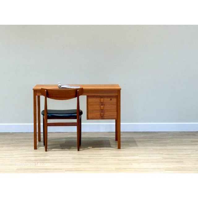 Brown Mid-Century Teak Desk from Dominos Møbler, Denmark, 1960s For Sale - Image 8 of 8