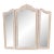 1970s Drexel French Provincial Cabernet Blanc Tri-Fold Mirror For Sale