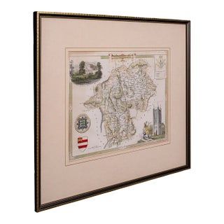 1850's Antique Lithography Map Westmoreland For Sale