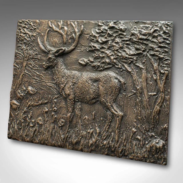 Mid-Century Modern 1950's Vintage Stag Relief Plaque For Sale - Image 3 of 7