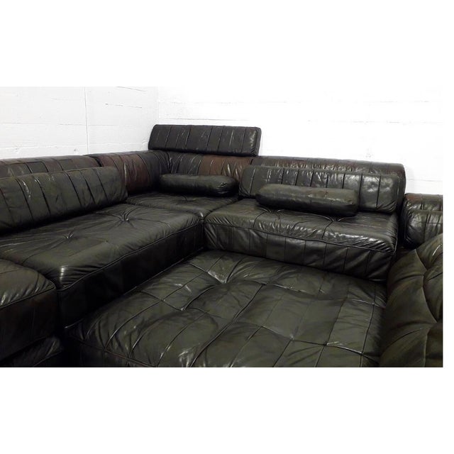 Black Modular DS-88 Sofa in Leather from de Sede, 1960, Set of 27 For Sale - Image 8 of 9