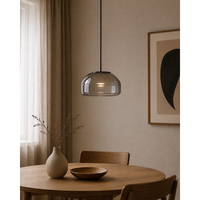 Contemporary Obsidian Blown Glass Pendant Light by Artem Zakharchenko-Halytskyi For Sale - Image 3 of 5