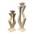 Vintage Postmodern Tessellated Stone Candlesticks, Pair, Karl Springer Style For Sale