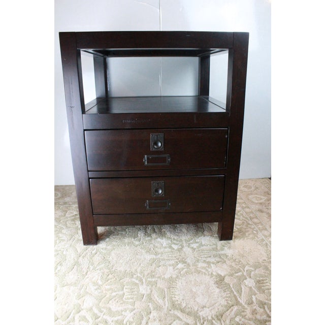 Campaign Style Pottery Barn Rhys End Tables a Pair Chairish